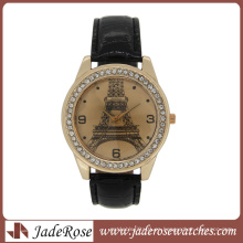 Reloj de pulsera de moda Rosegold Eiffel Tower para dama